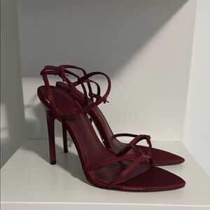 Steve Madden Stellina Red Satin Heel 6